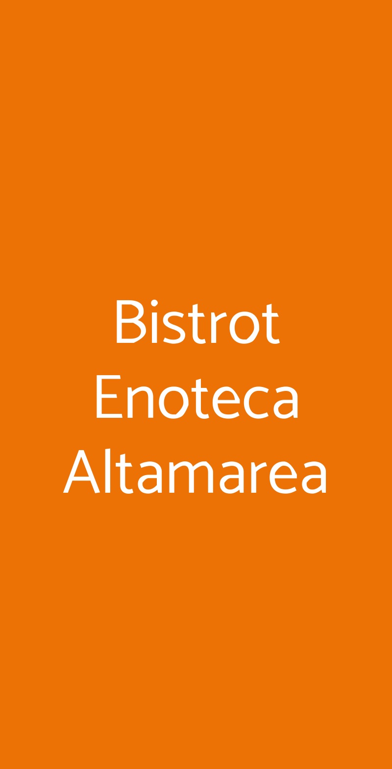 Bistrot Enoteca Altamarea Concordia Sagittaria menù 1 pagina