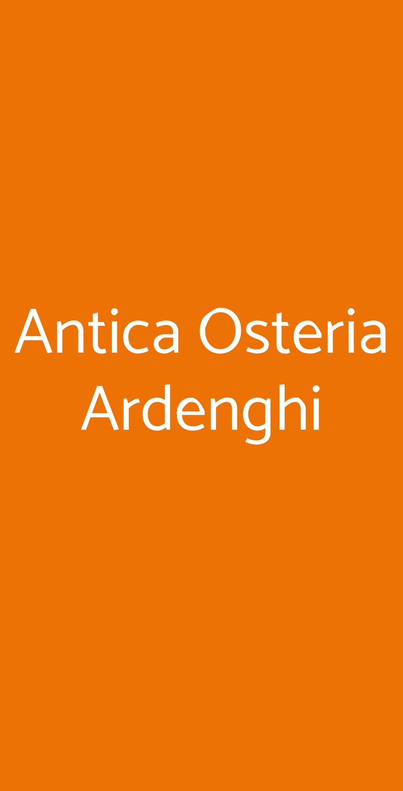 Antica Osteria Ardenghi Venezia menù 1 pagina