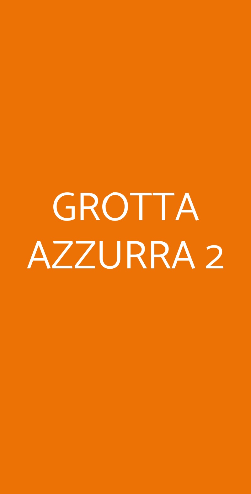 GROTTA AZZURRA 2 Verona menù 1 pagina