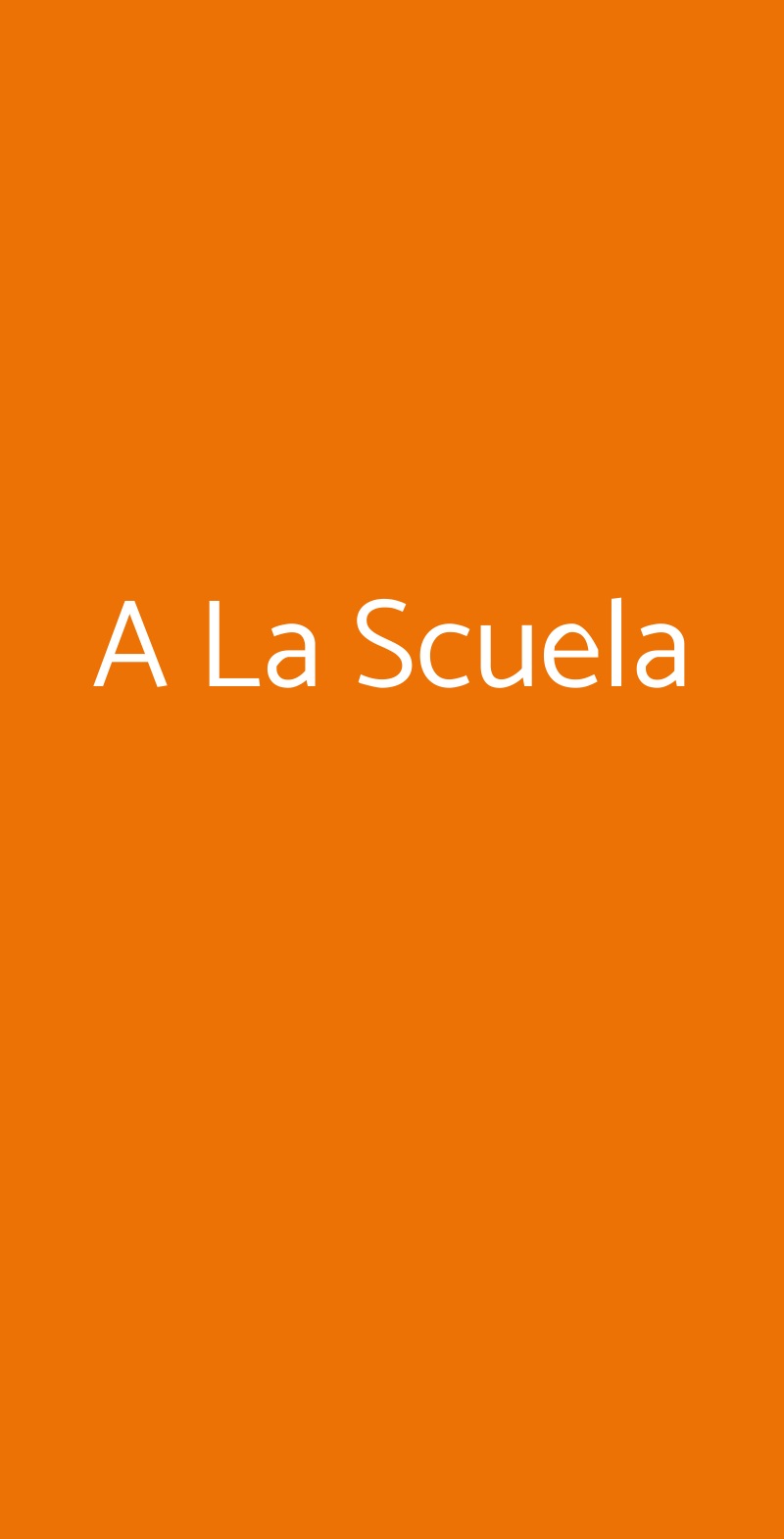 A La Scuela Venezia menù 1 pagina