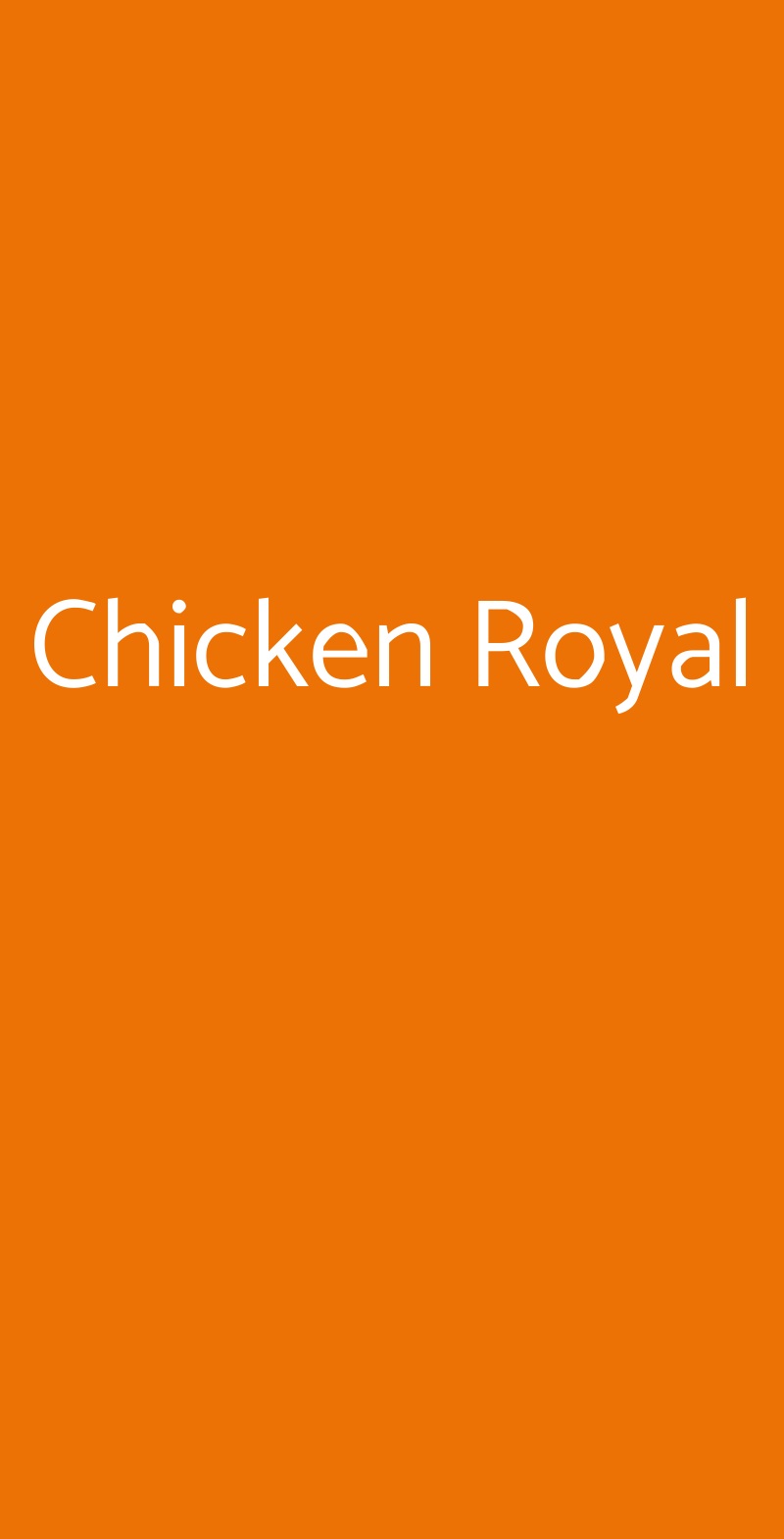 Chicken Royal Mestre menù 1 pagina