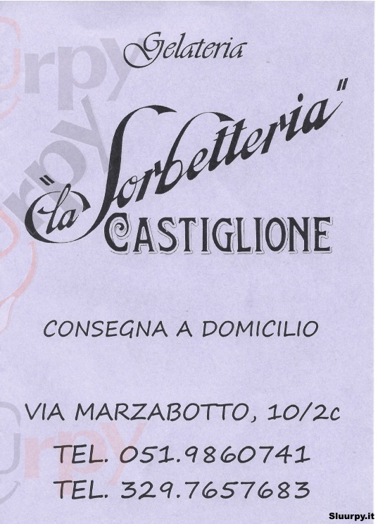 La Sorbetteria Castiglione, Via Marzabotto Bologna menù 1 pagina
