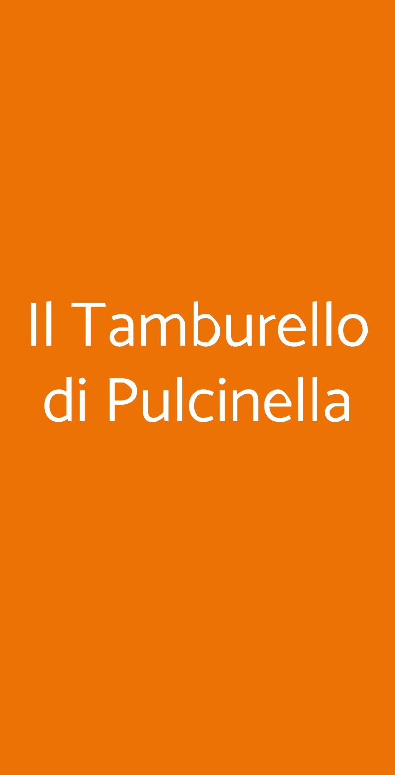 Il Tamburello di Pulcinella Roma menù 1 pagina