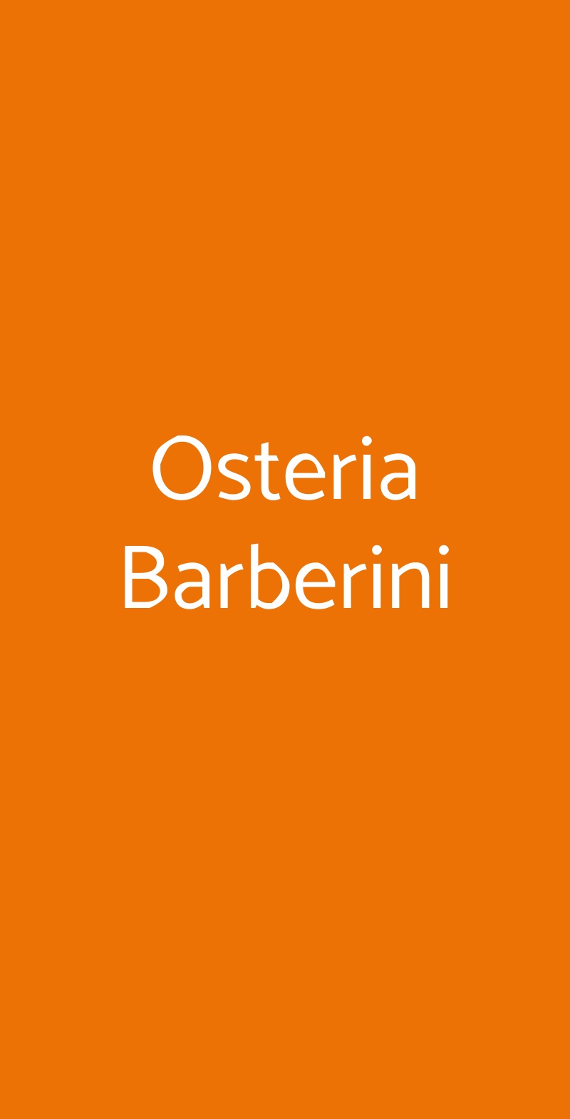 Osteria Barberini Roma menù 1 pagina