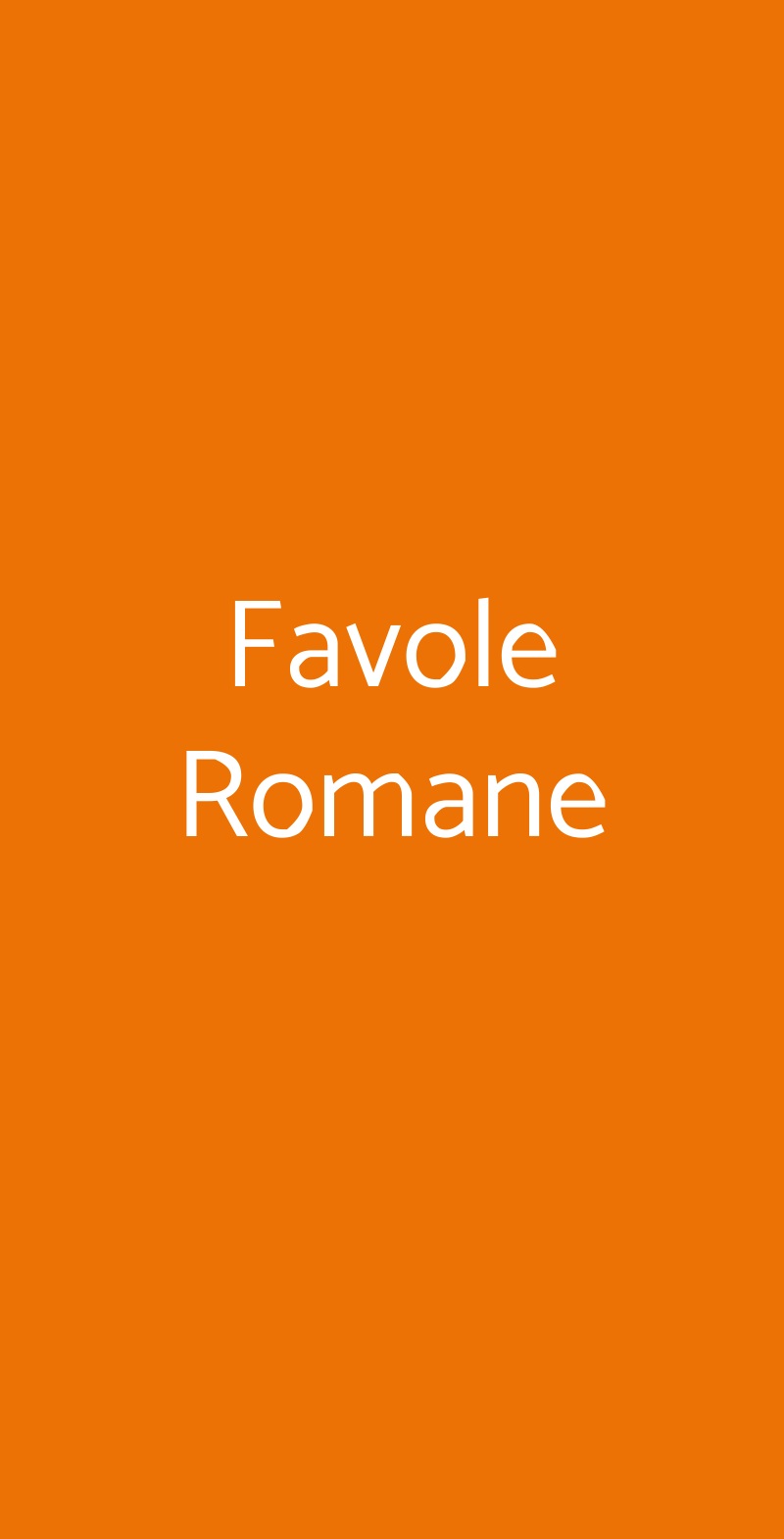 Favole Romane Roma menù 1 pagina