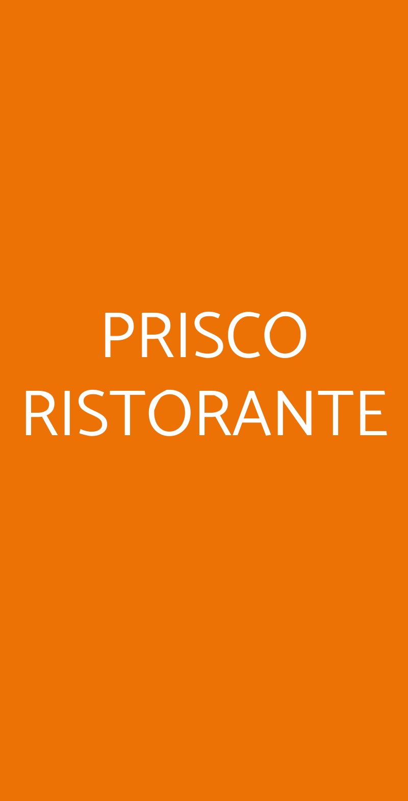 PRISCO RISTORANTE Roma menù 1 pagina