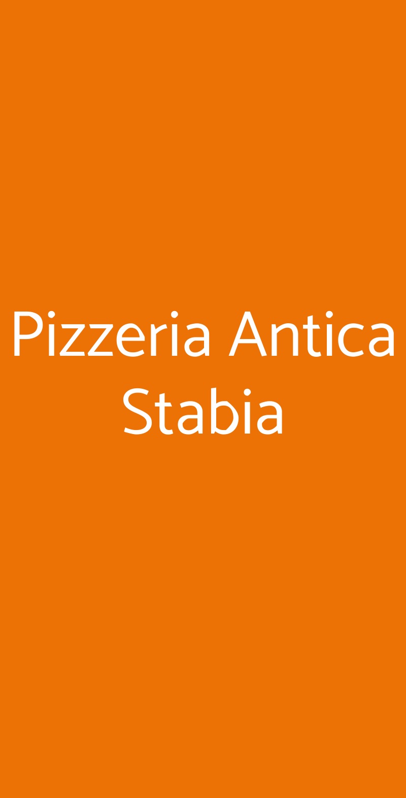 Pizzeria Antica Stabia Roma menù 1 pagina
