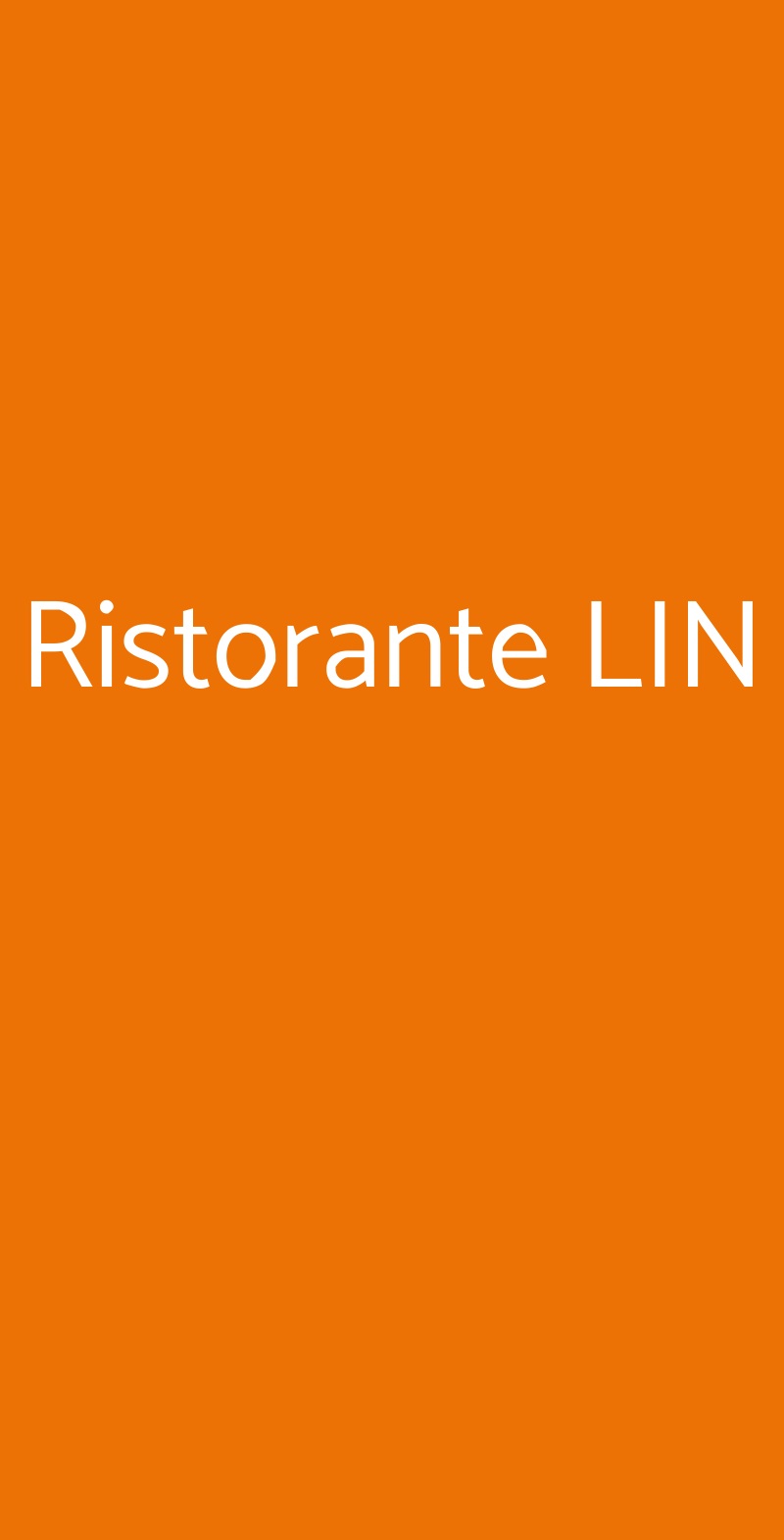 Ristorante LIN Roma menù 1 pagina