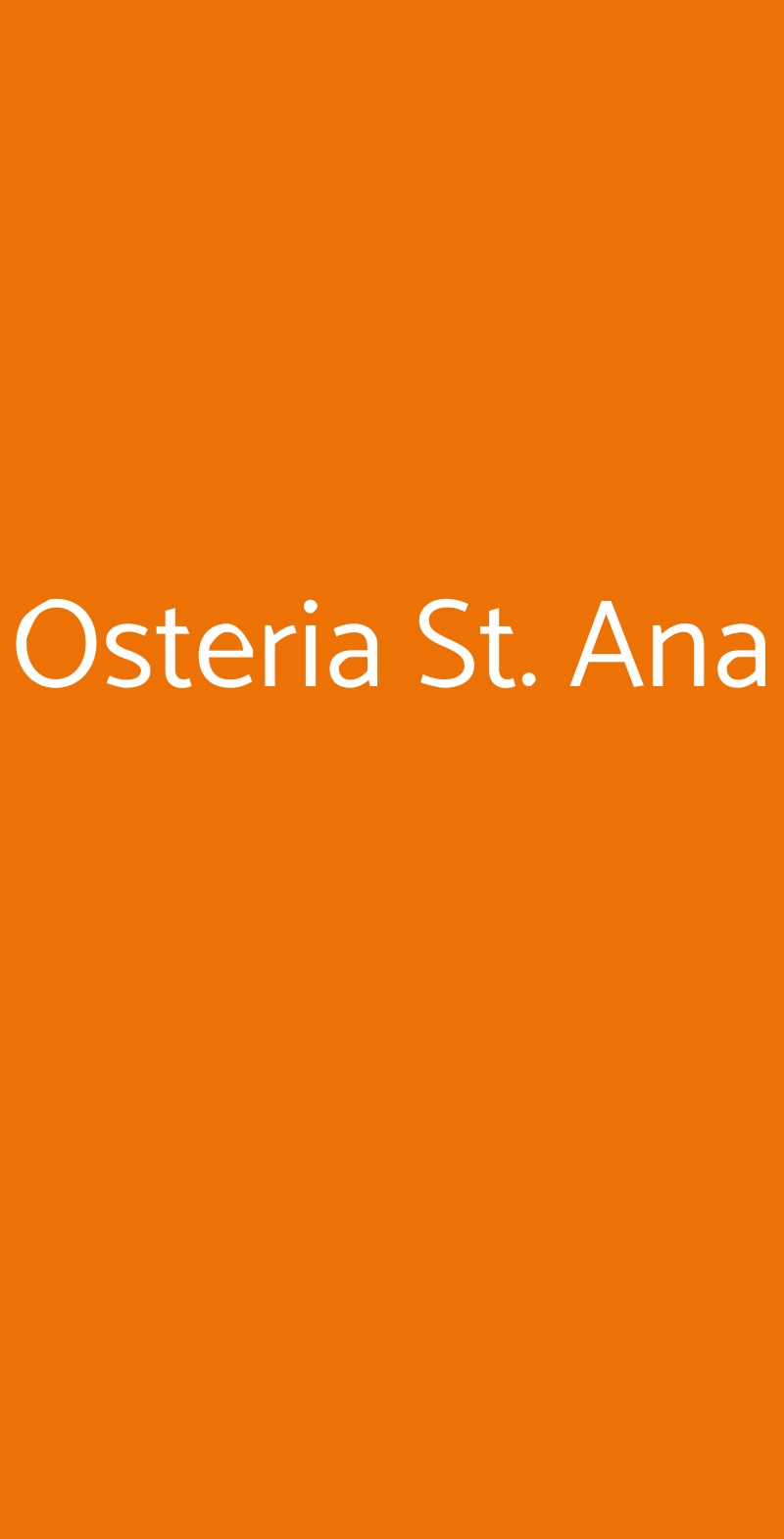 Osteria St. Ana, Roma