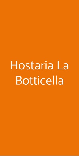 Hostaria La Botticella, Roma
