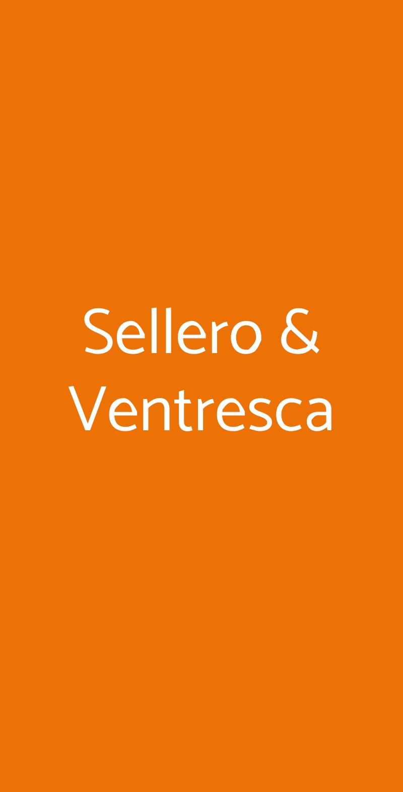 Sellero & Ventresca Roma menù 1 pagina