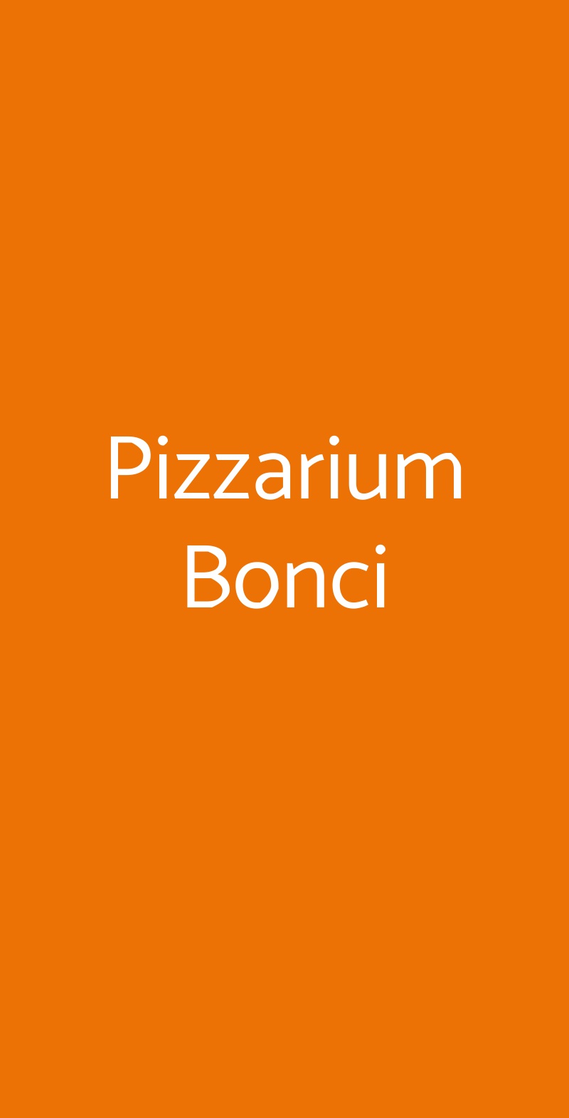 Pizzarium Bonci Roma menù 1 pagina