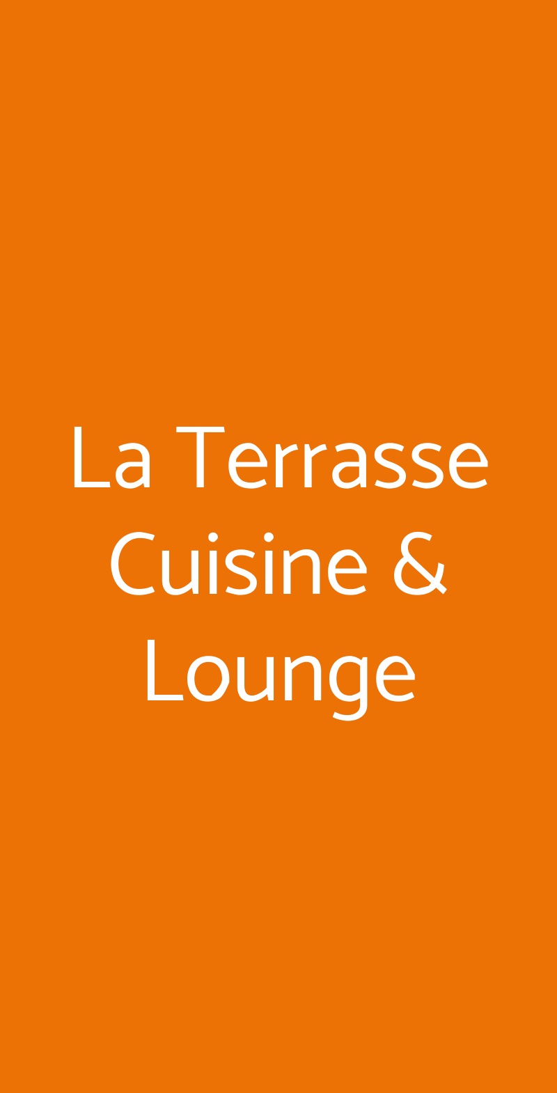 La Terrasse Cuisine & Lounge Roma menù 1 pagina