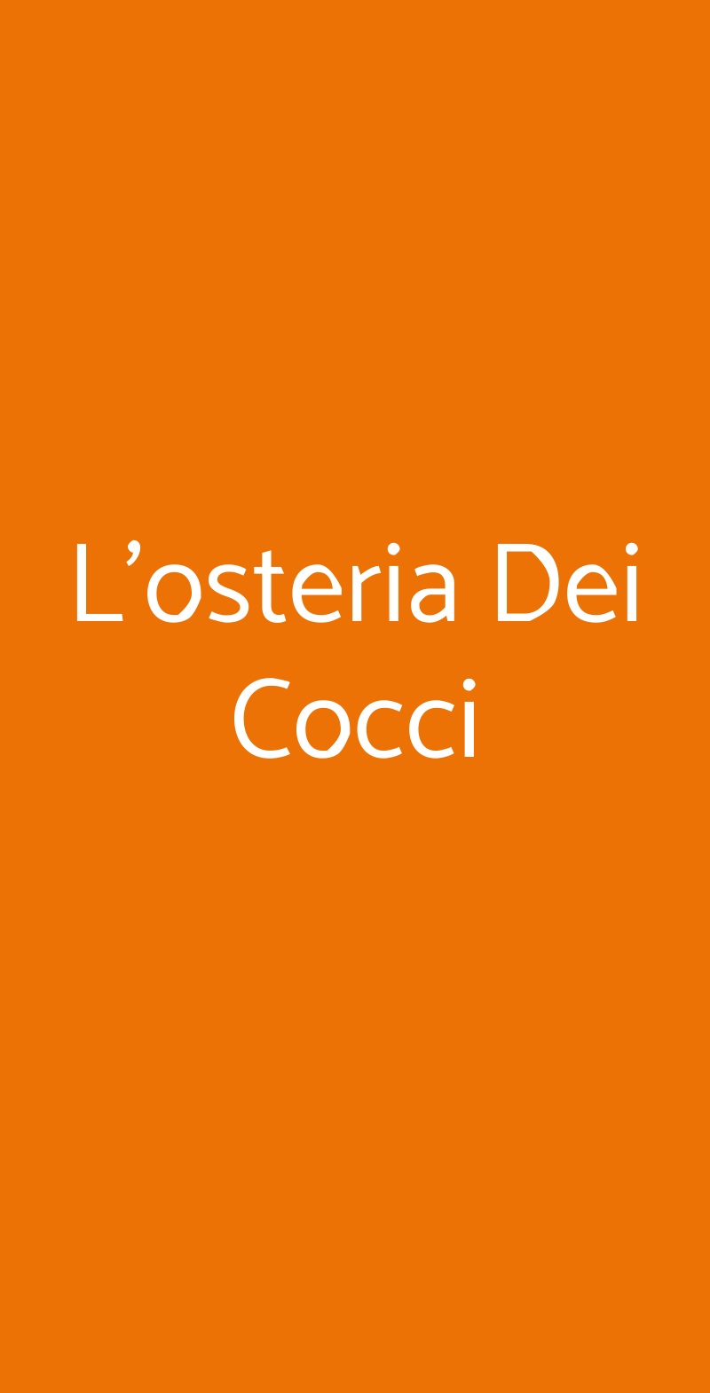 L'osteria Dei Cocci Roma menù 1 pagina