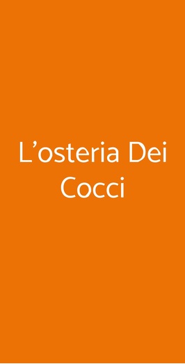 L'osteria Dei Cocci, Roma