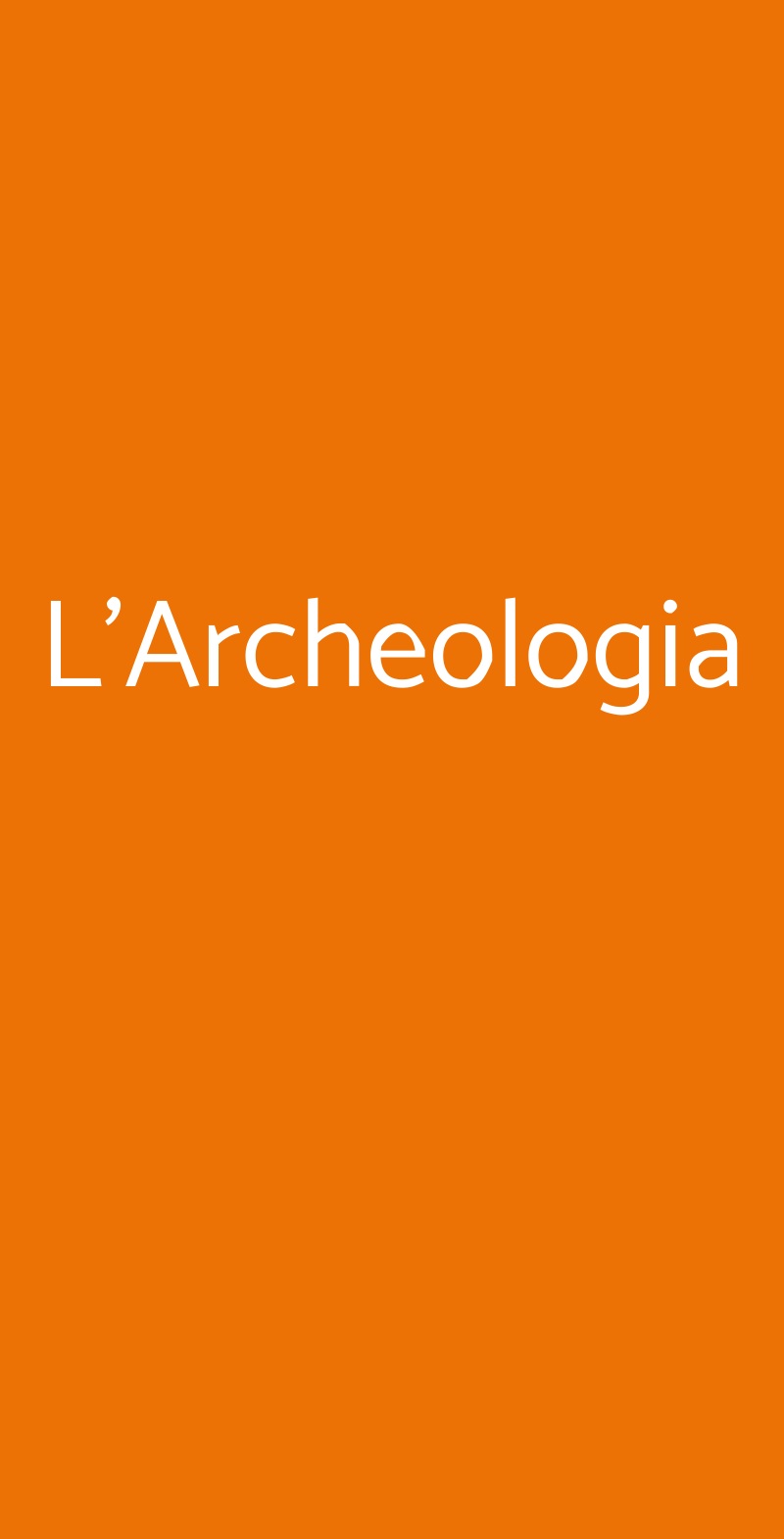 L'Archeologia Roma menù 1 pagina