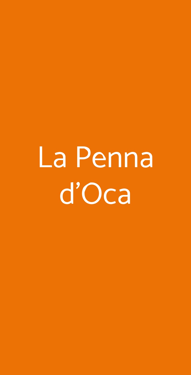 La Penna d'Oca Roma menù 1 pagina