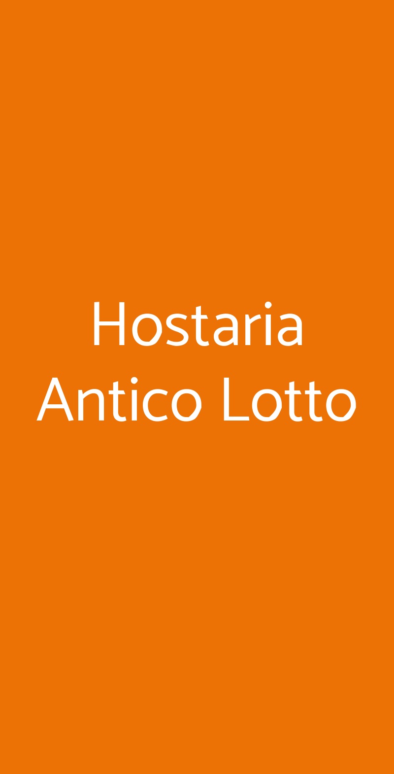 Hostaria Antico Lotto Roma menù 1 pagina