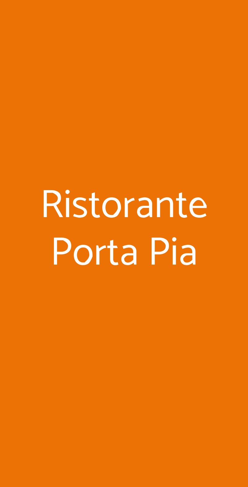 Ristorante Porta Pia Roma menù 1 pagina