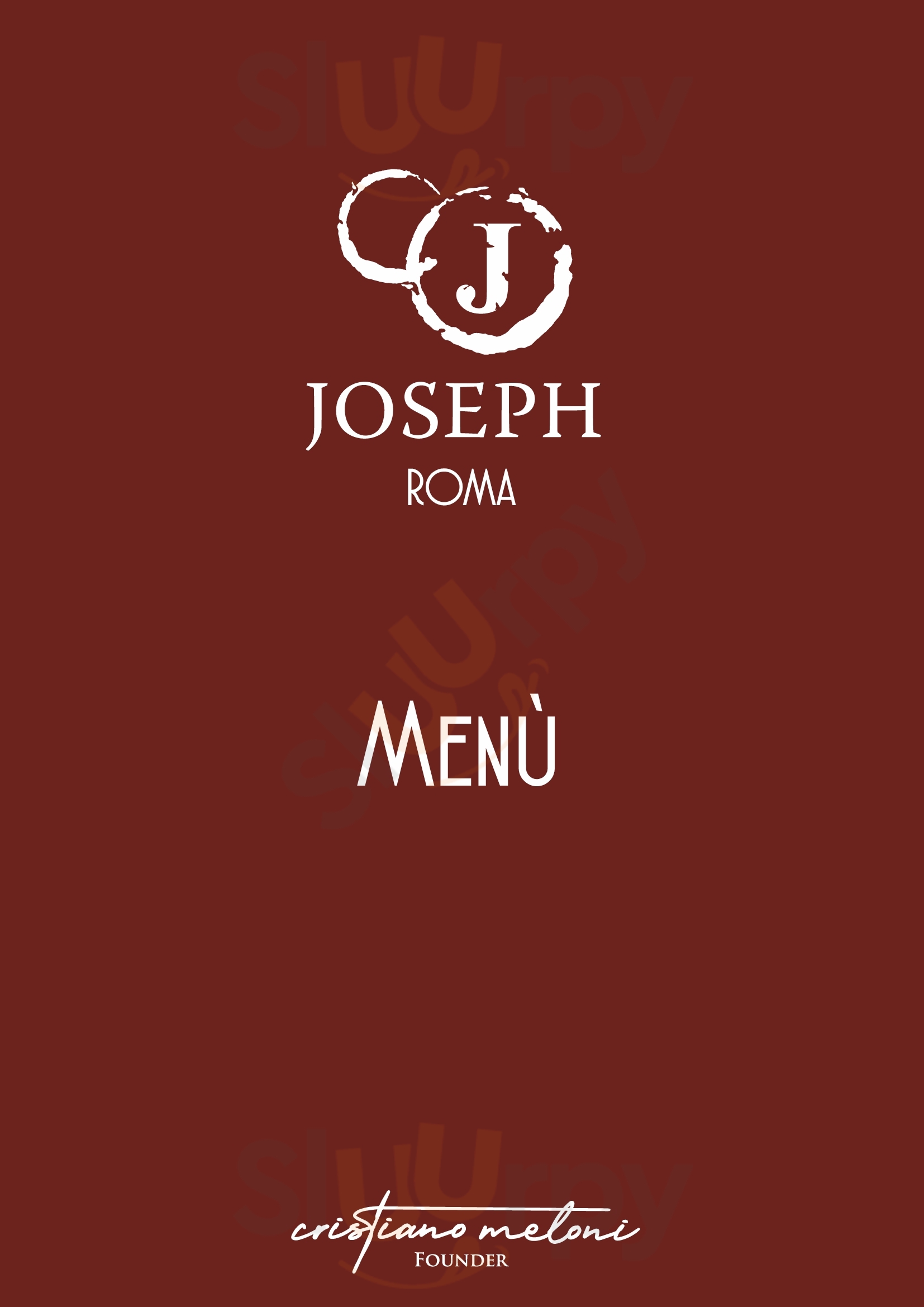 Ristorante Joseph Roma menù 1 pagina