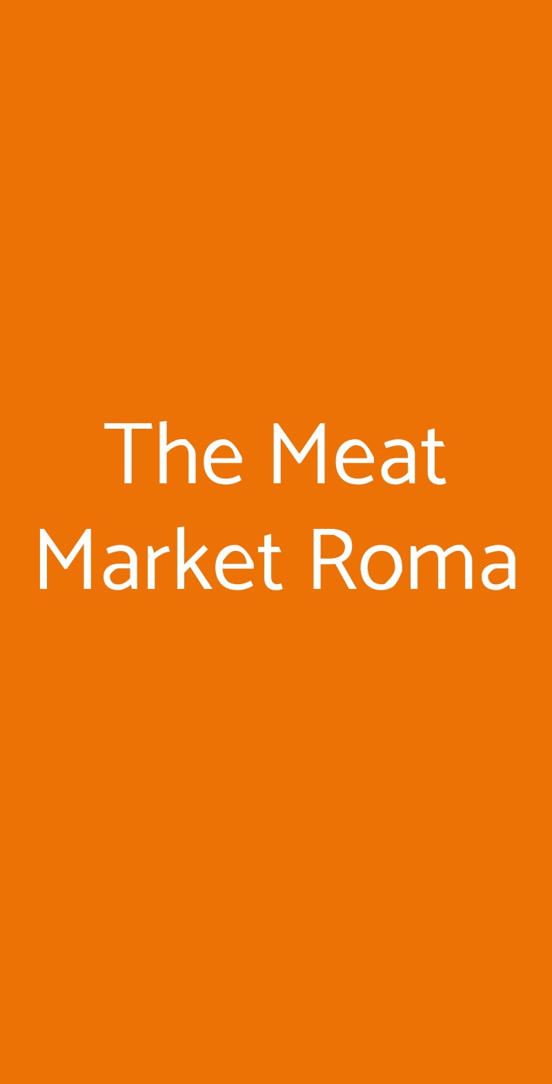 The Meat Market Roma Roma menù 1 pagina