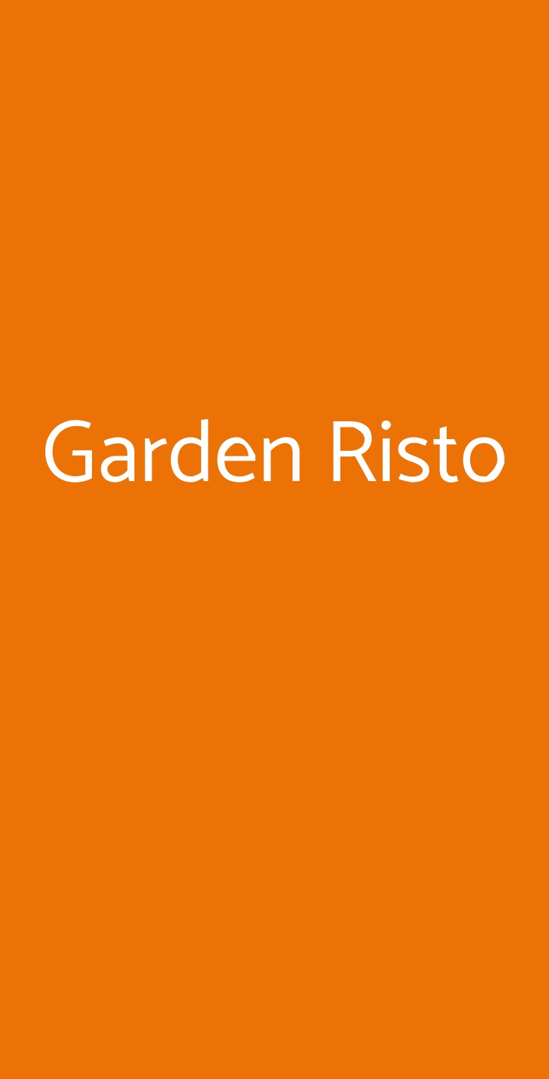 Garden Risto Roma menù 1 pagina