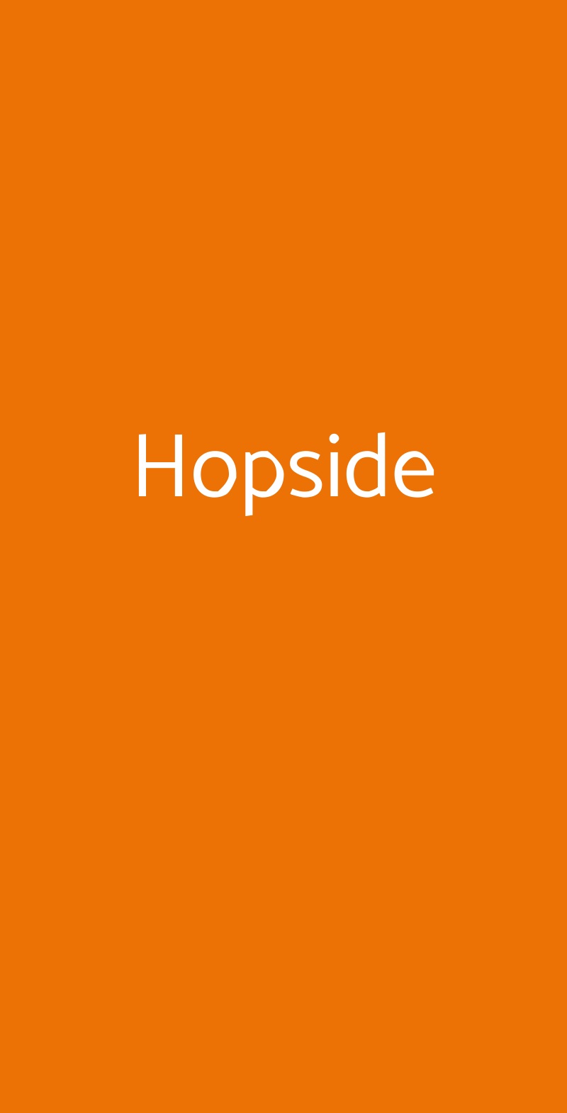 Hopside Roma menù 1 pagina