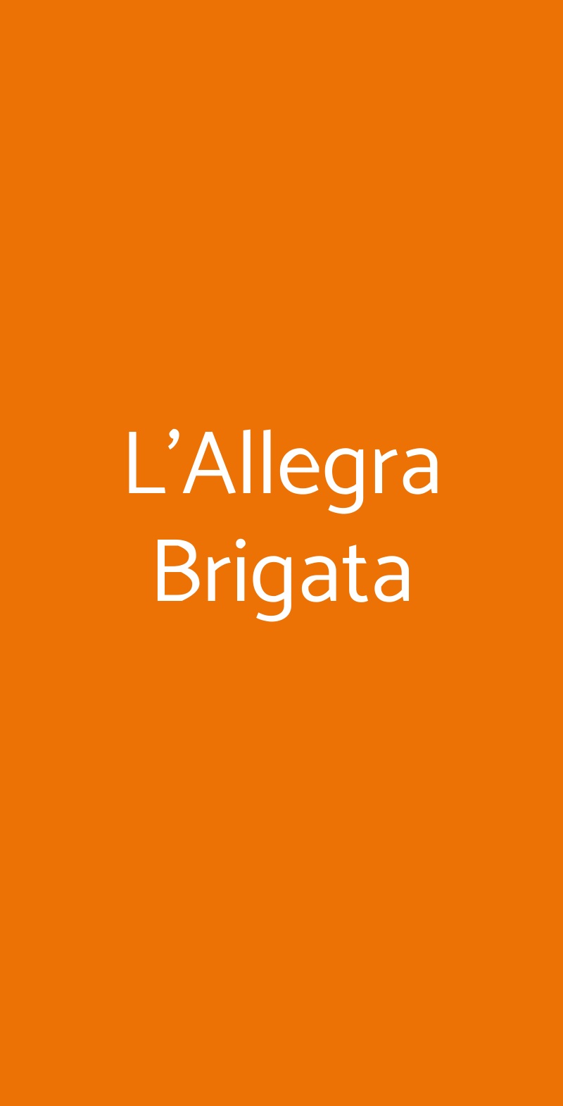 L'Allegra Brigata Roma menù 1 pagina