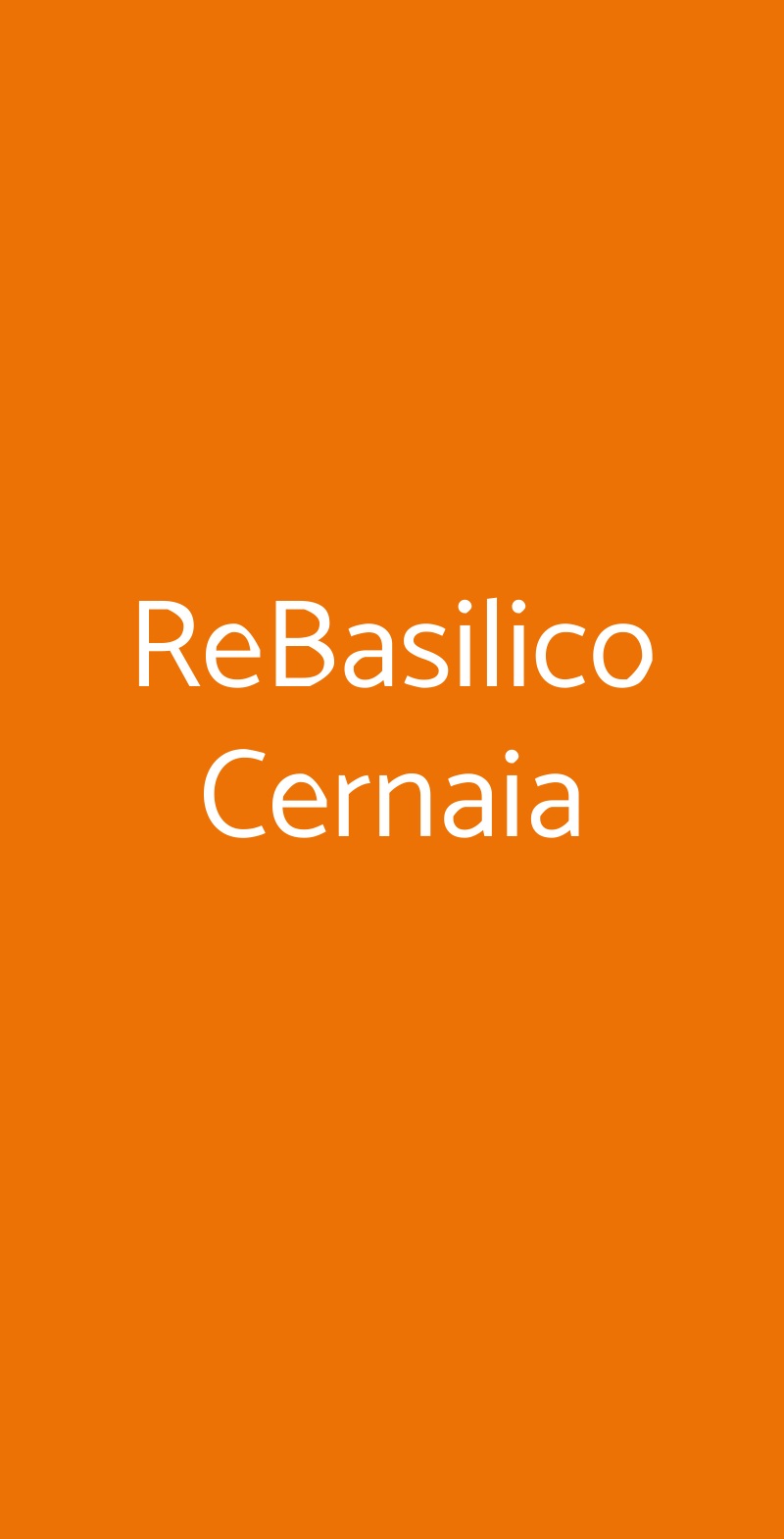 ReBasilico Cernaia Roma menù 1 pagina