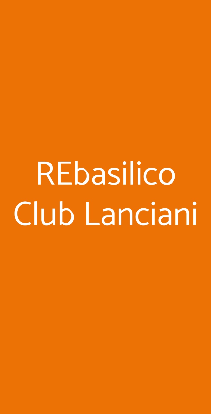 REbasilico Club Lanciani Roma menù 1 pagina