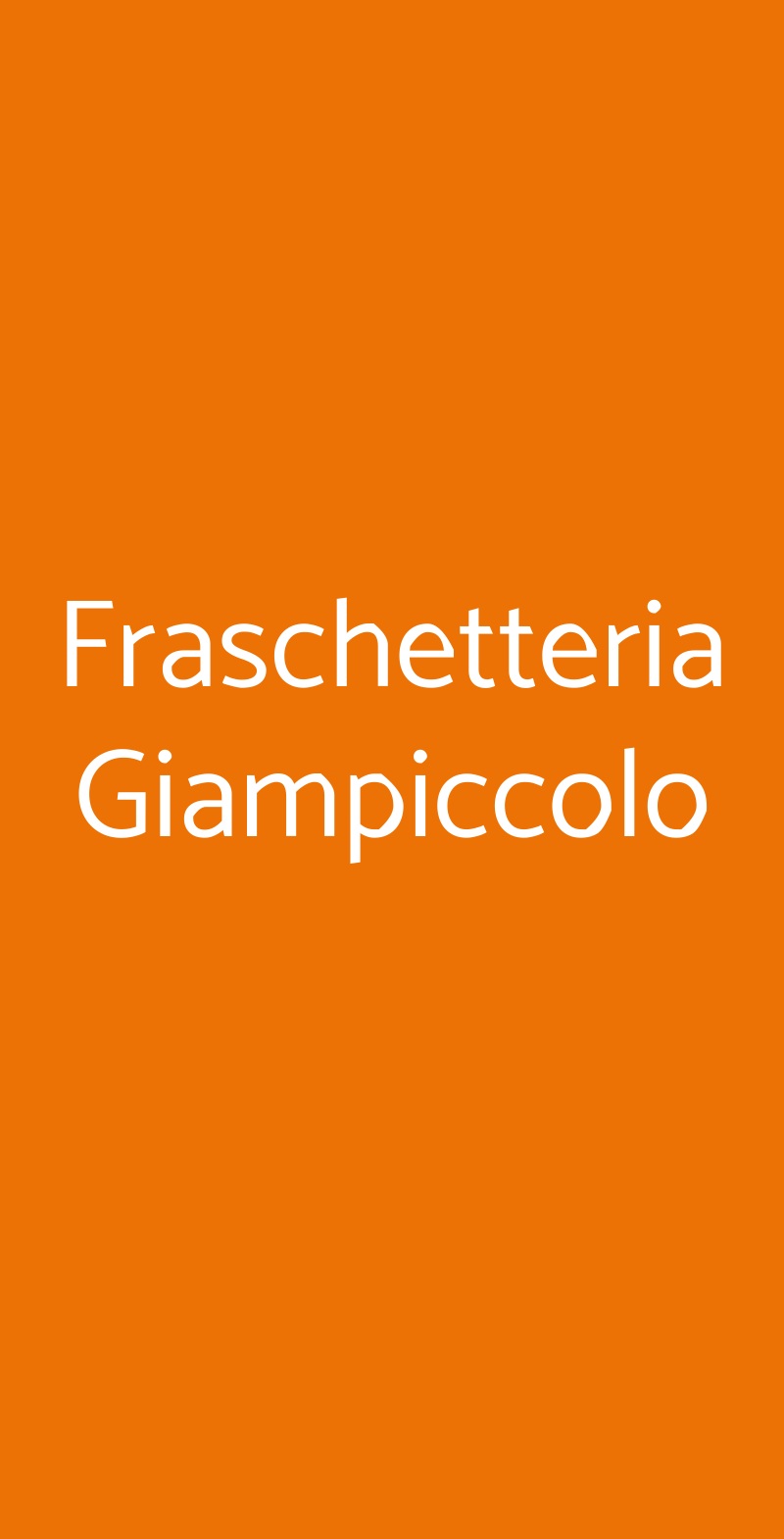 Fraschetteria Giampiccolo Roma menù 1 pagina