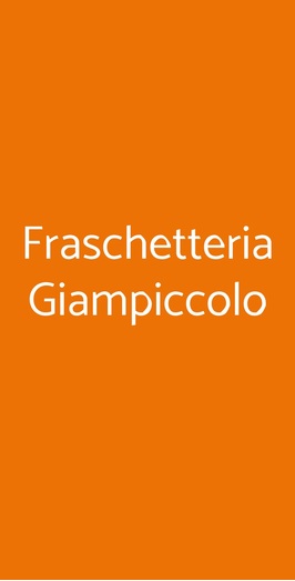 Fraschetteria Giampiccolo, Roma