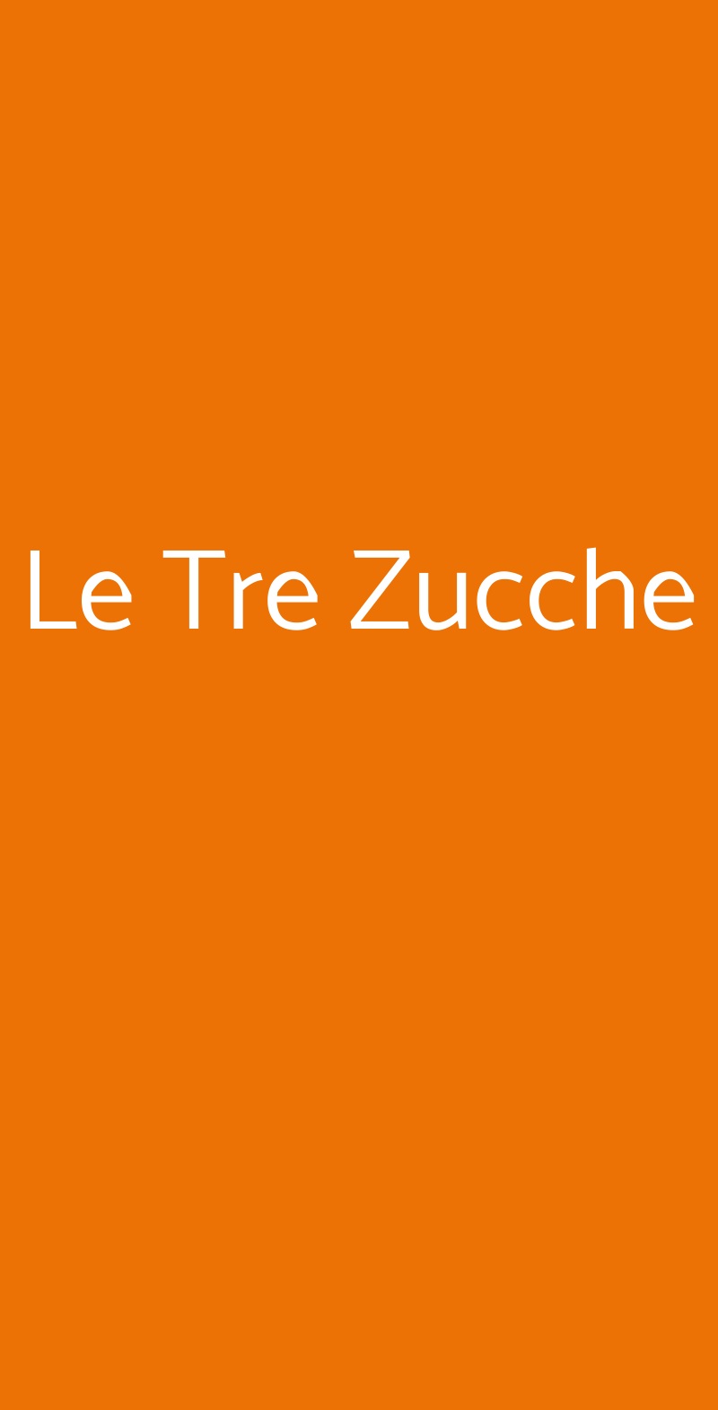 Le Tre Zucche Roma menù 1 pagina