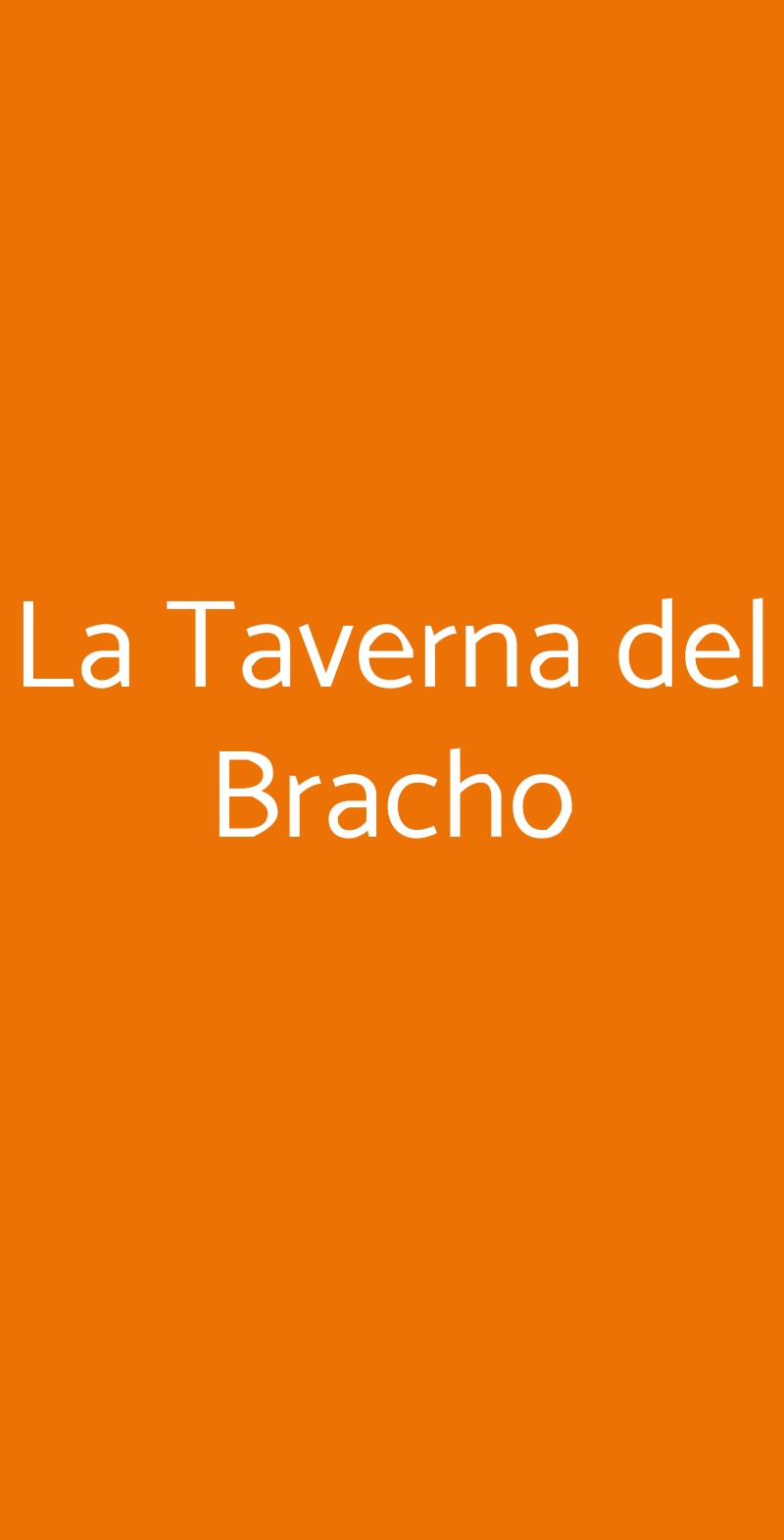 La Taverna del Bracho Roma menù 1 pagina