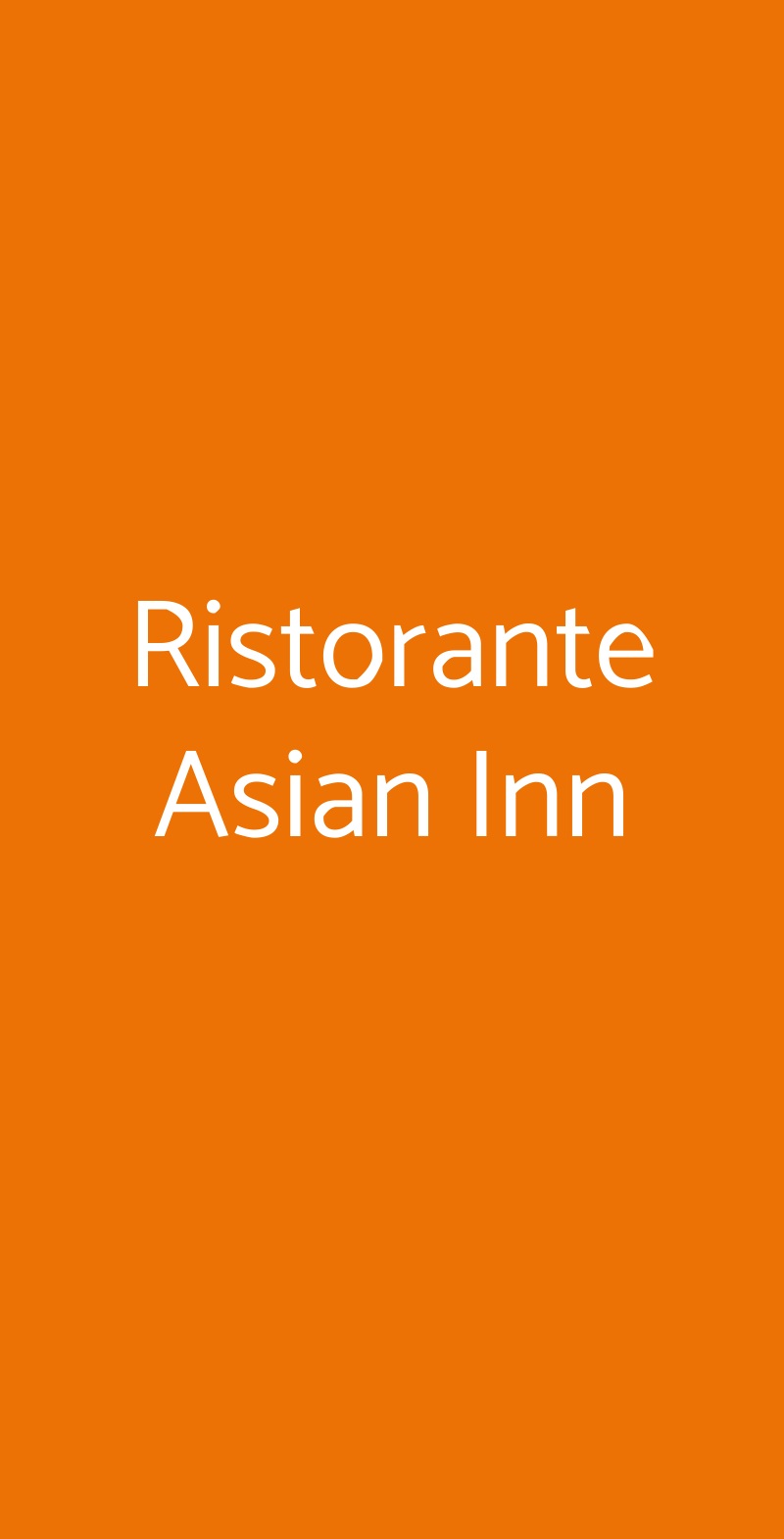 Ristorante Asian Inn Roma menù 1 pagina