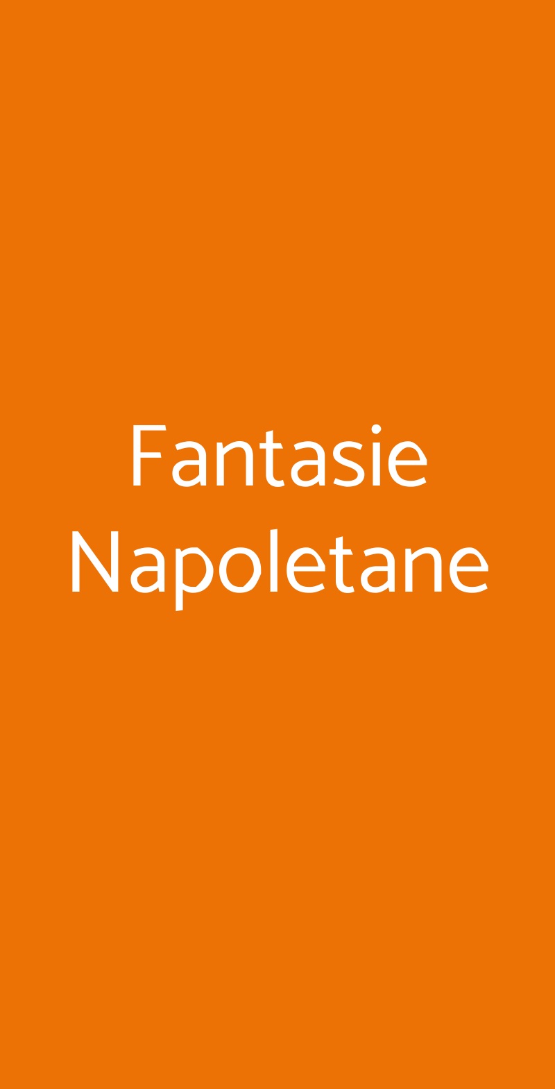 Fantasie Napoletane Roma menù 1 pagina