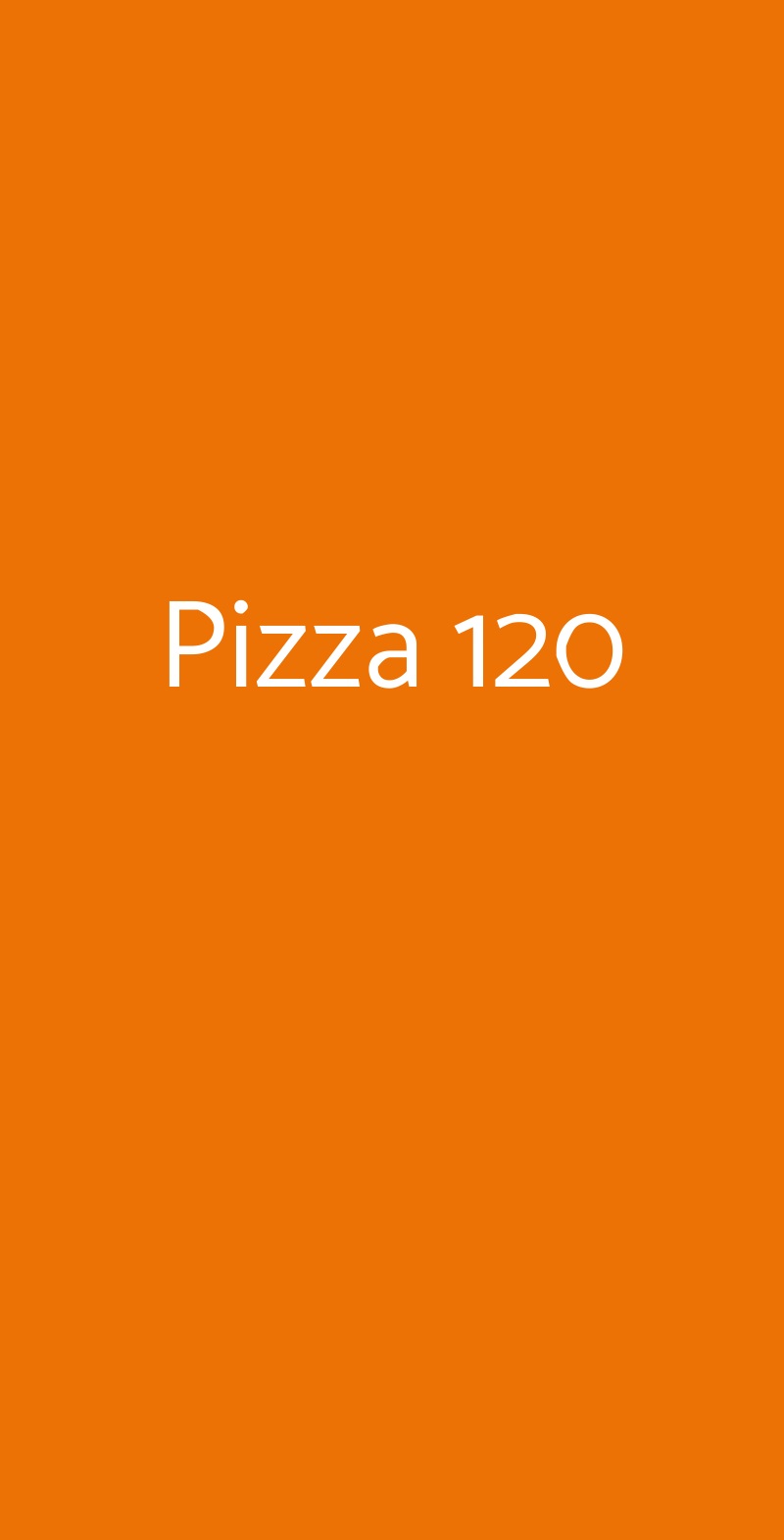 Pizza 120 Roma menù 1 pagina
