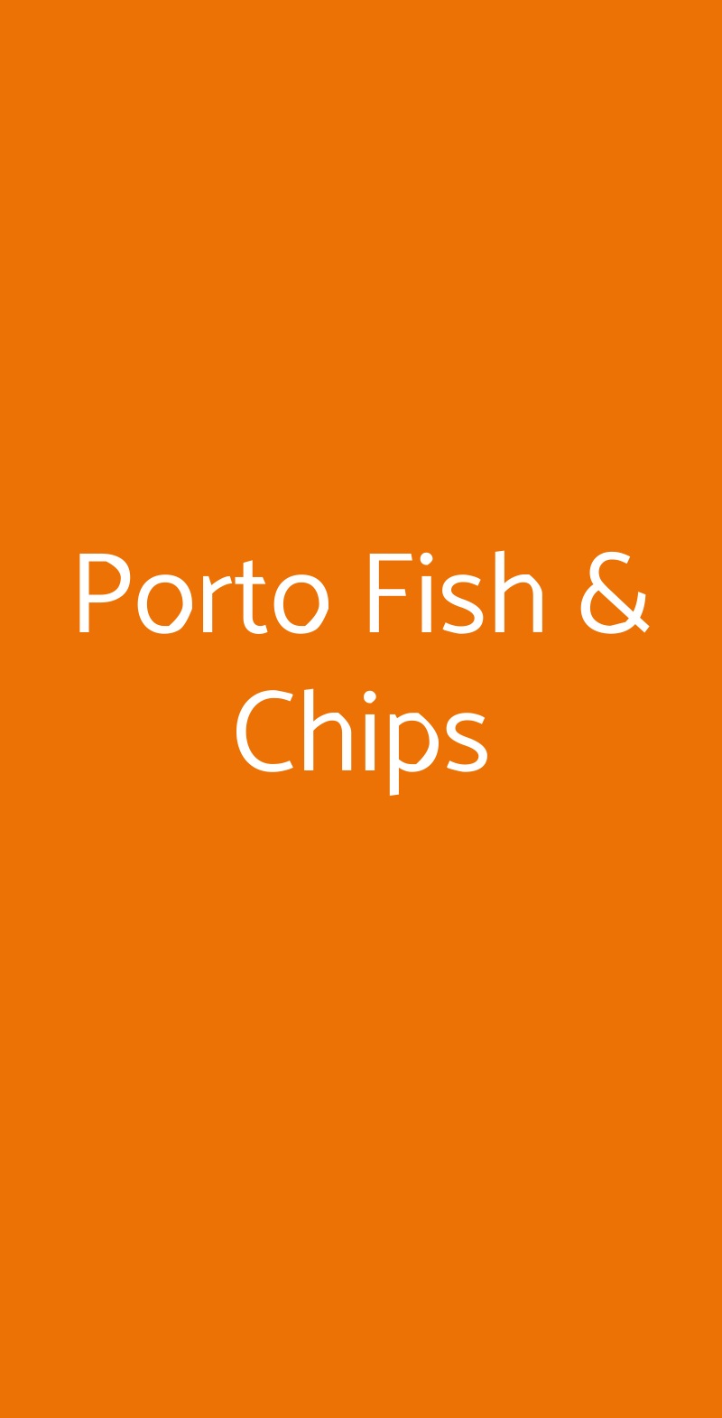 Porto Fish & Chips Roma menù 1 pagina