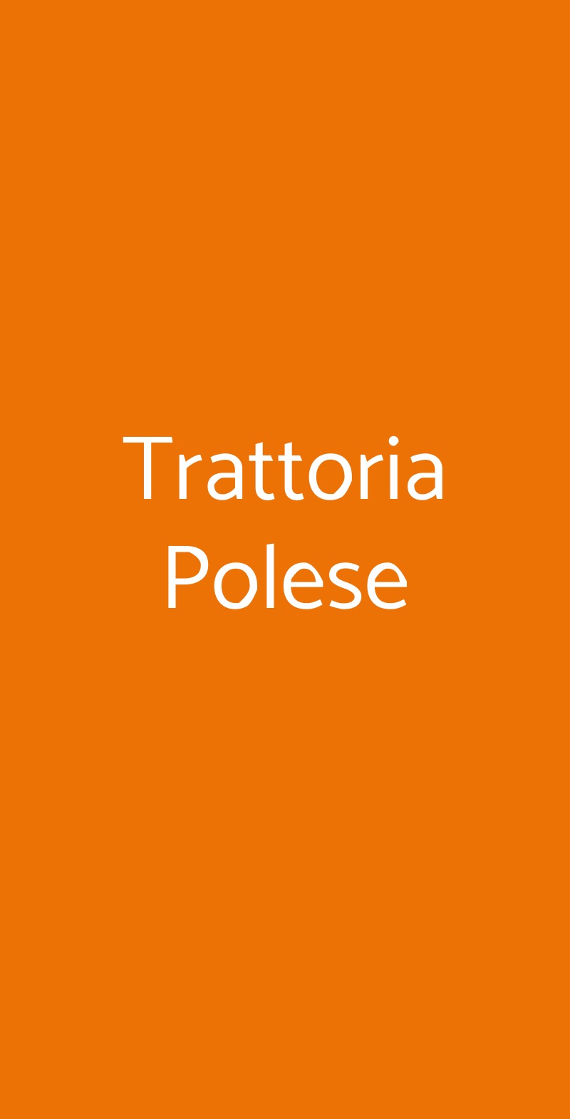 Trattoria Polese Roma menù 1 pagina