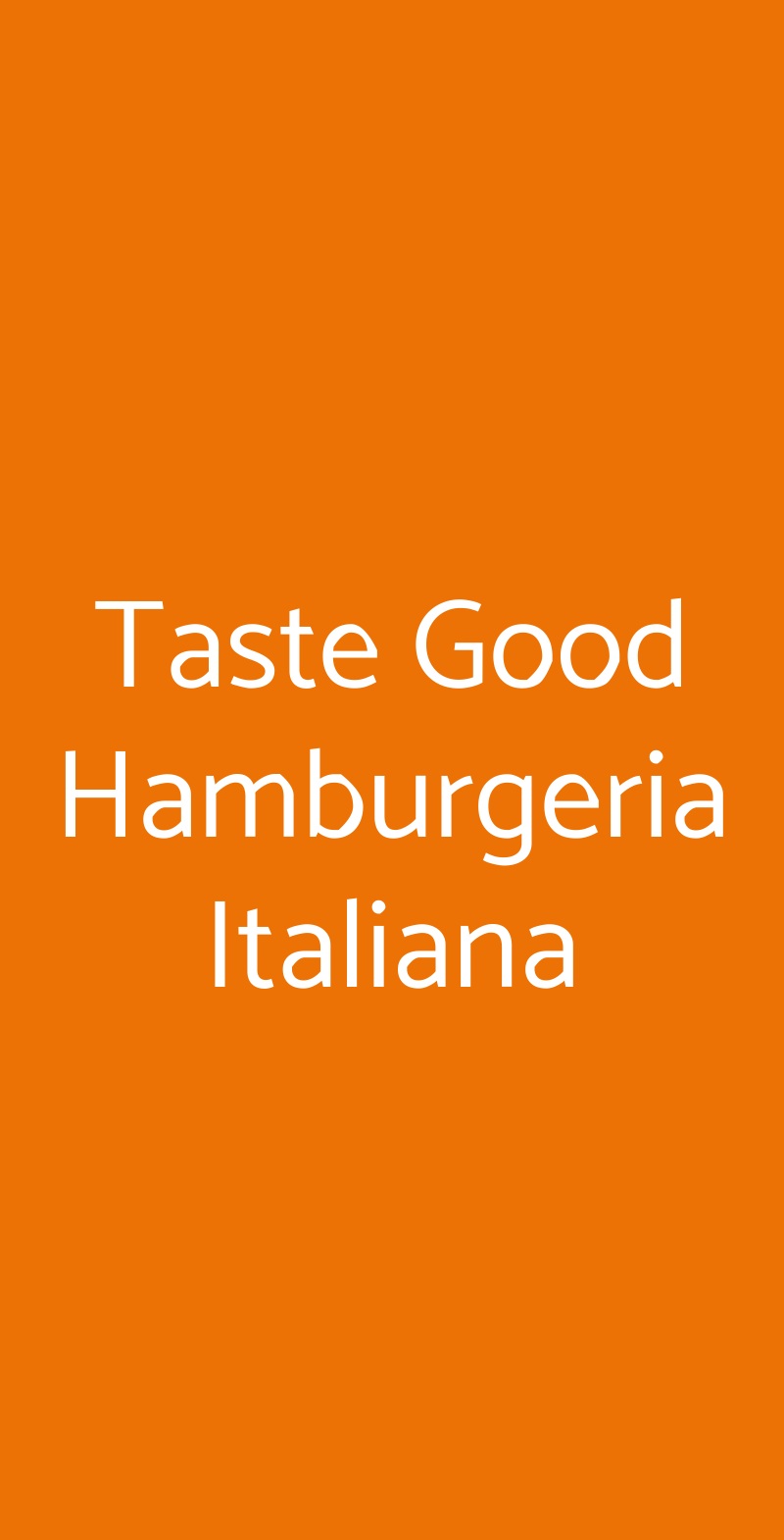 Taste Good Hamburgeria Italiana Roma menù 1 pagina