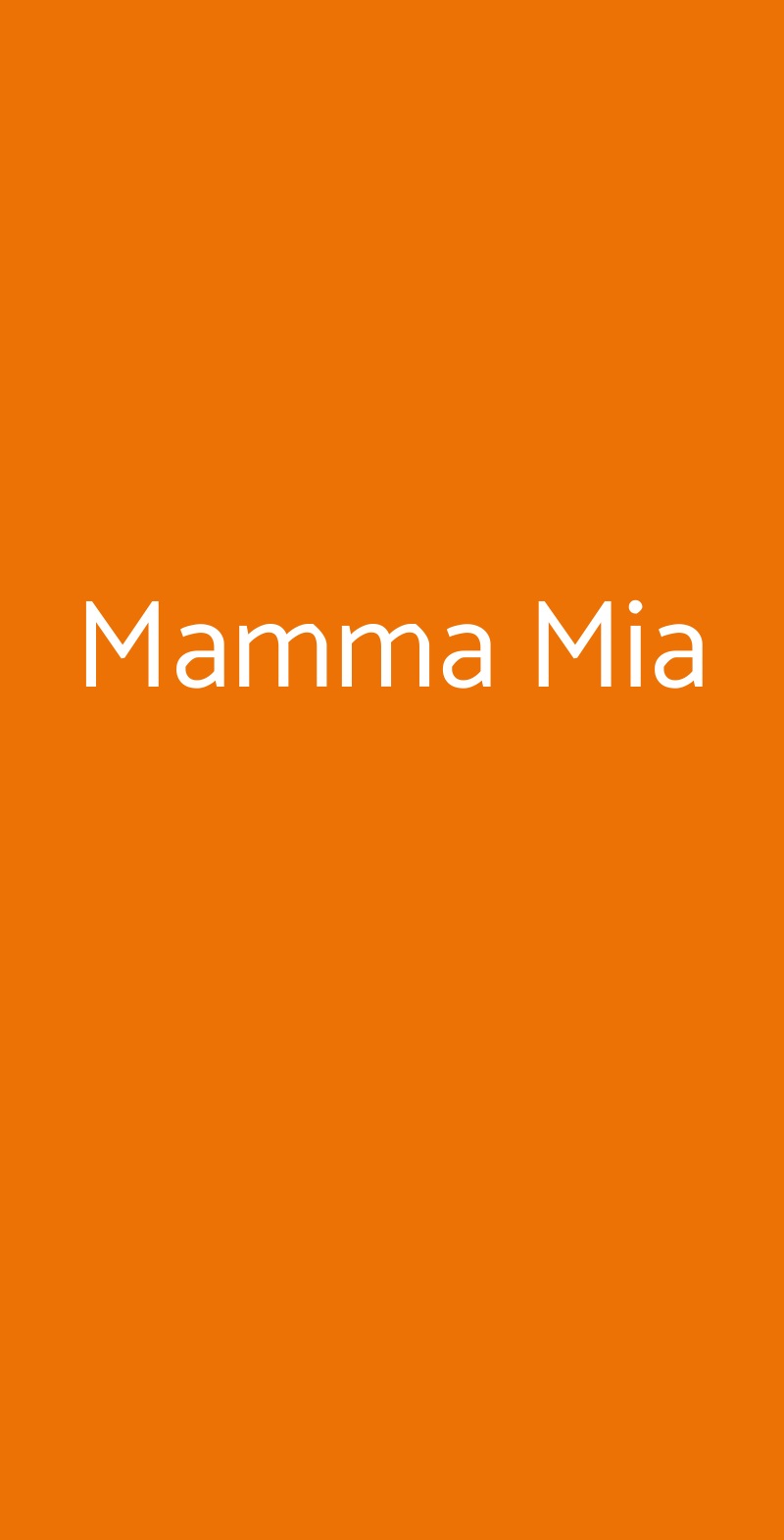 Mamma Mia Roma menù 1 pagina