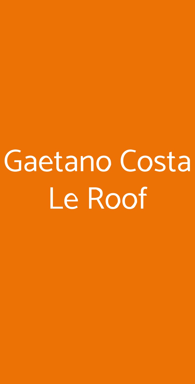 Gaetano Costa Le Roof Roma menù 1 pagina