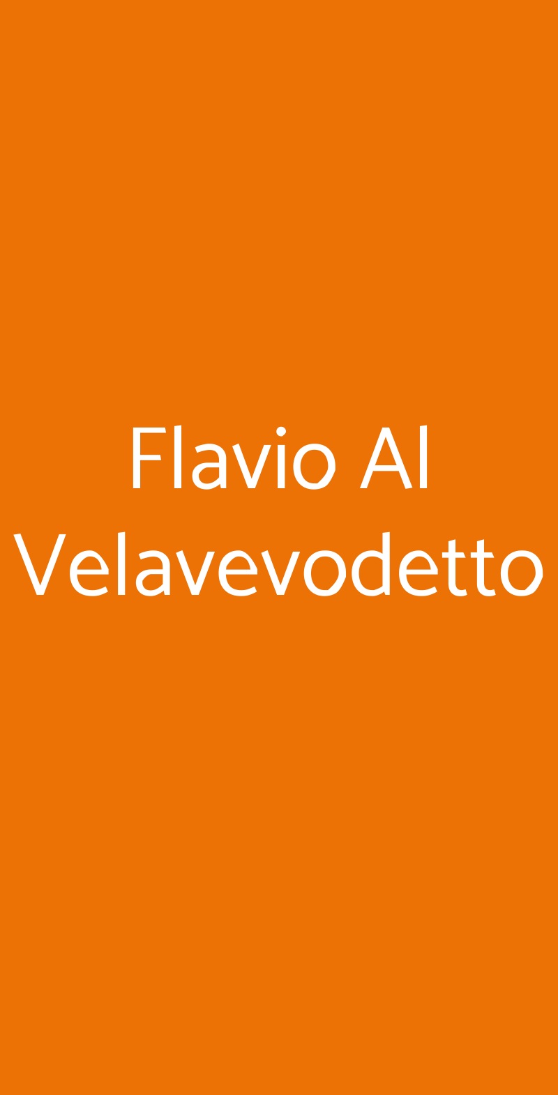 Flavio Al Velavevodetto Roma menù 1 pagina