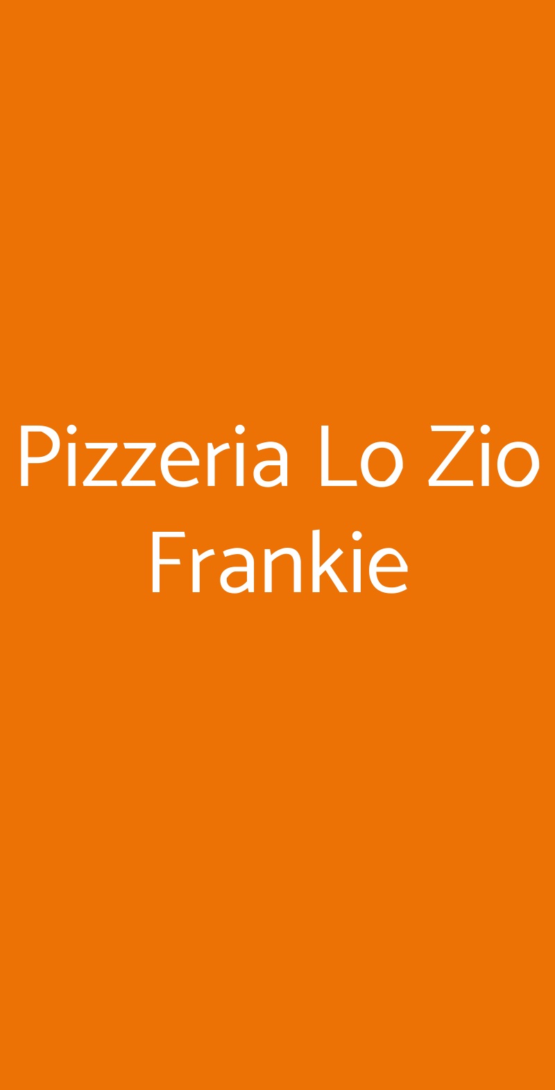 Pizzeria Lo Zio Frankie Roma menù 1 pagina