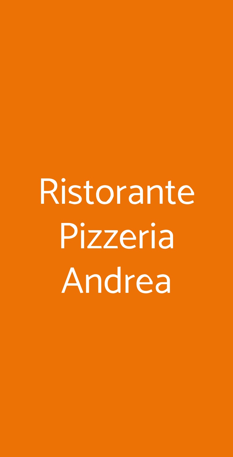 Ristorante Pizzeria Andrea Roma menù 1 pagina