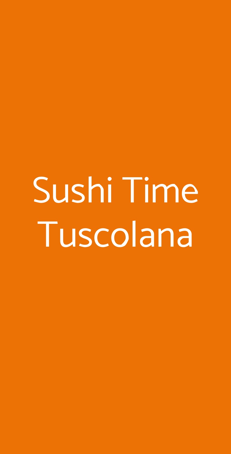 Sushi Time Tuscolana Roma menù 1 pagina