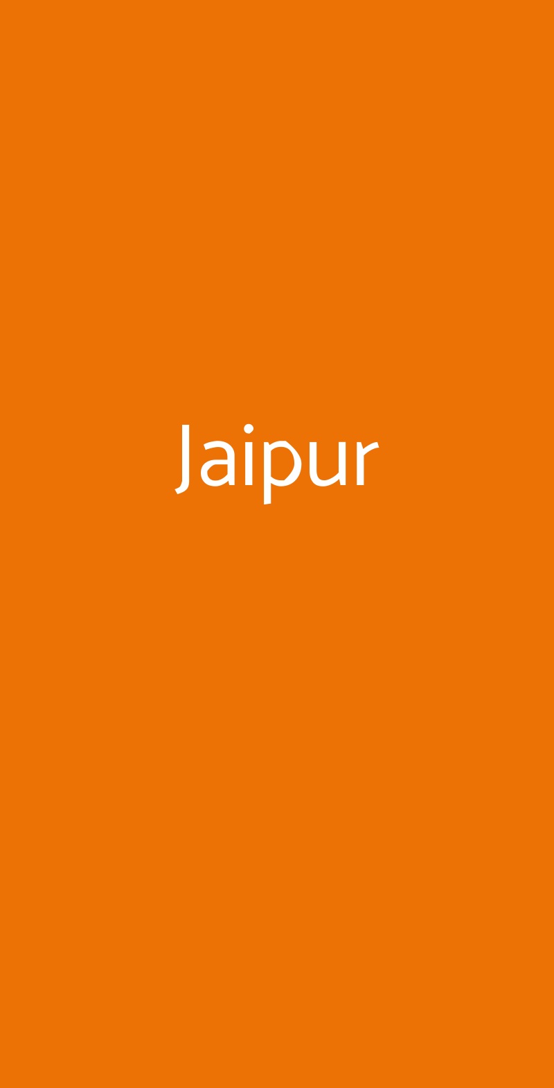 Jaipur Roma menù 1 pagina