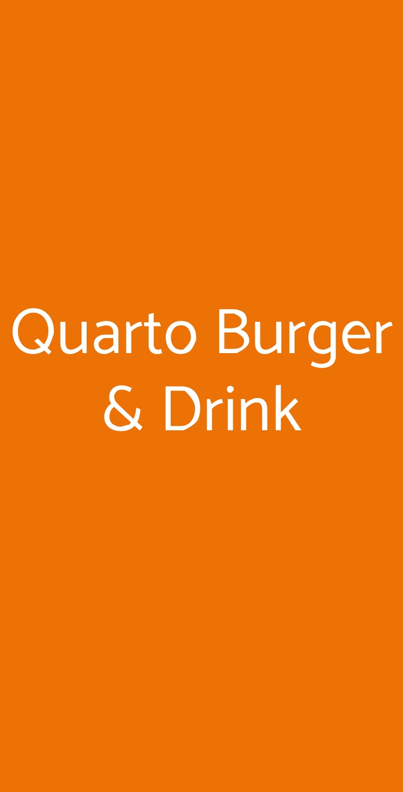 Quarto Burger & Drink Roma menù 1 pagina