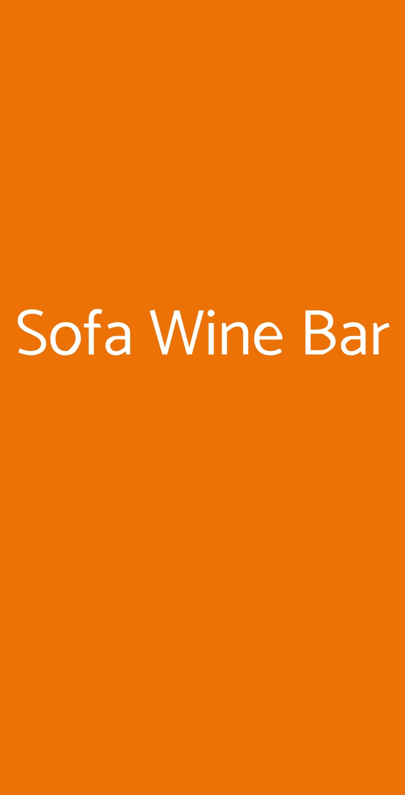 Sofa Wine Bar Roma menù 1 pagina