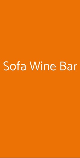 Sofa Wine Bar, Roma